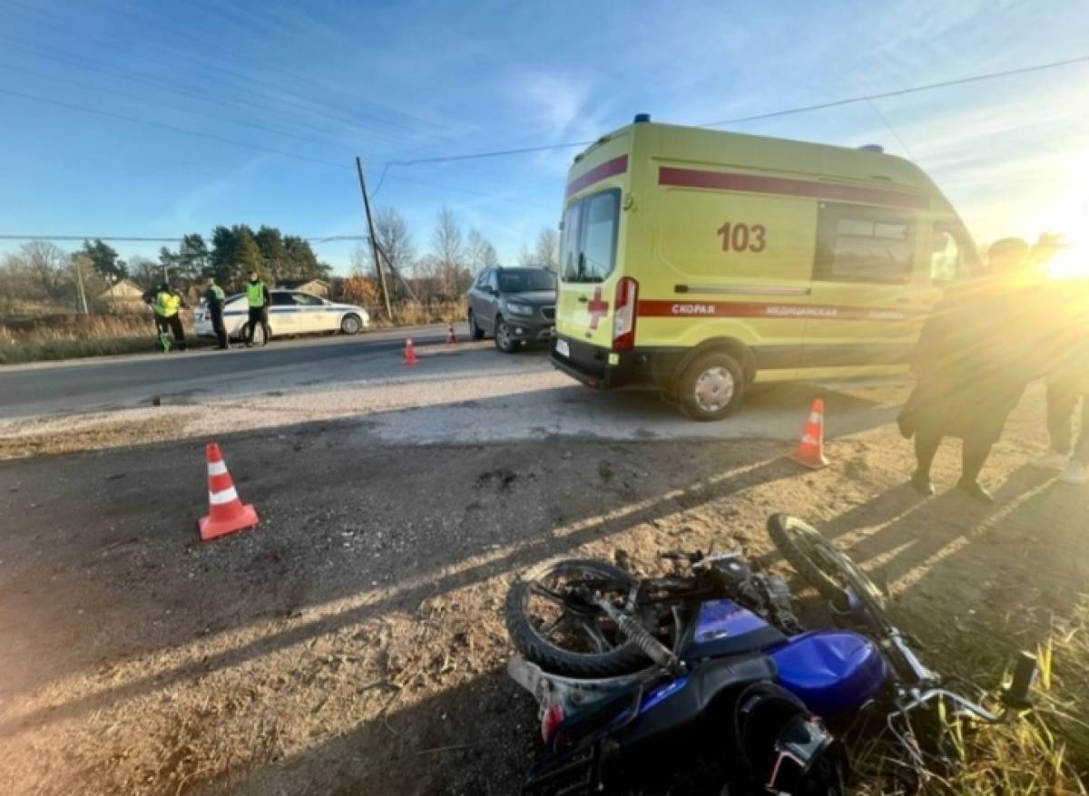 В ДТП пострадал 13-летний мотоциклист.