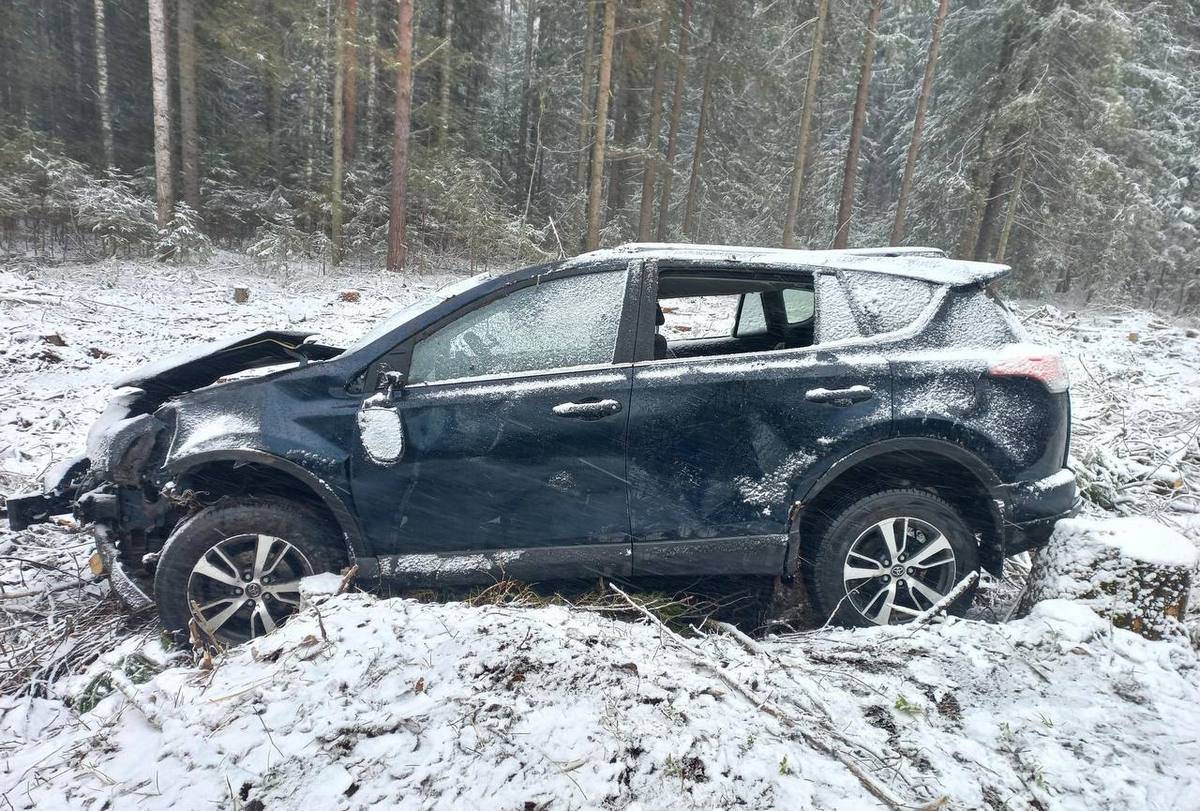 Почти одновременно две автомобилистки на иномарках вылетели в кювет в Маловишерском районе и Мошенском округе.