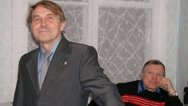 Анатолий Пиманов (на переднем плане) и Сергей Цветков. 2007 год