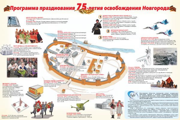 Программа празднования 75-летия освобождения Новгорода