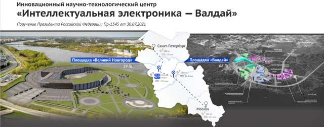 Площадки ИНТЦ будут располагаться в Великом Новгороде и Валдае. (Слайд из презентации проекта)