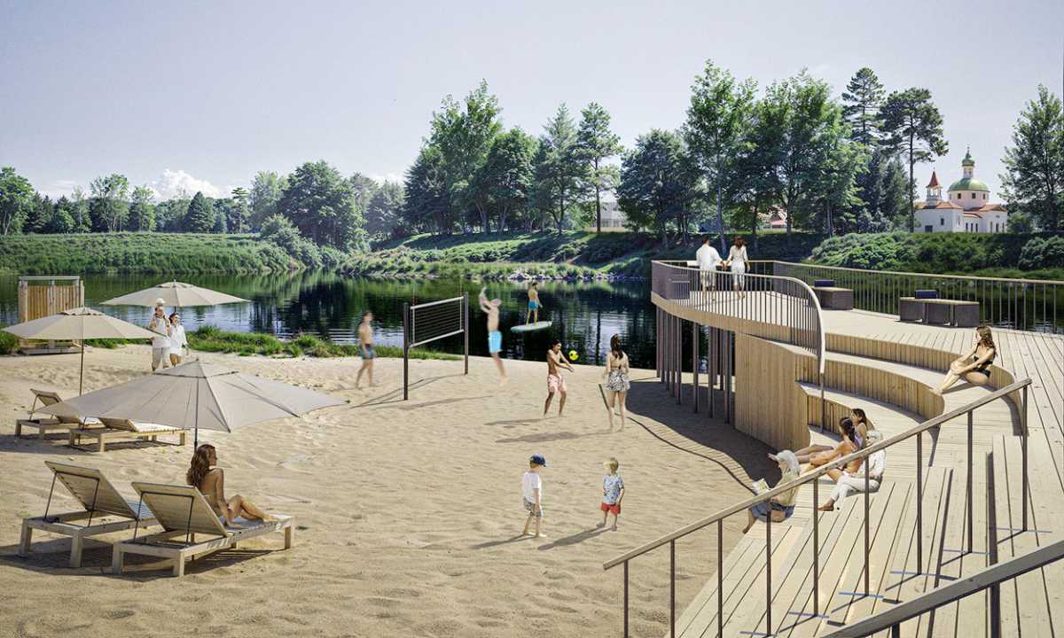 Концепция благоустройства территории берега Мологи в Пестове подготовлена компанией Parts Group. Виз