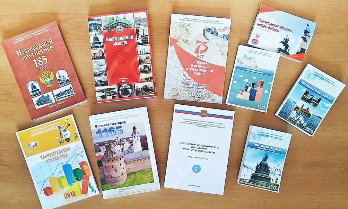 Год за годом Новгородстат выпускает издания со статистической информацией.