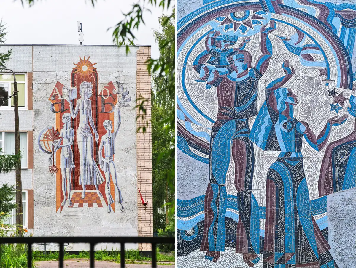 Летопись XX века Великий Новгород сохраняет в своих мозаиках.