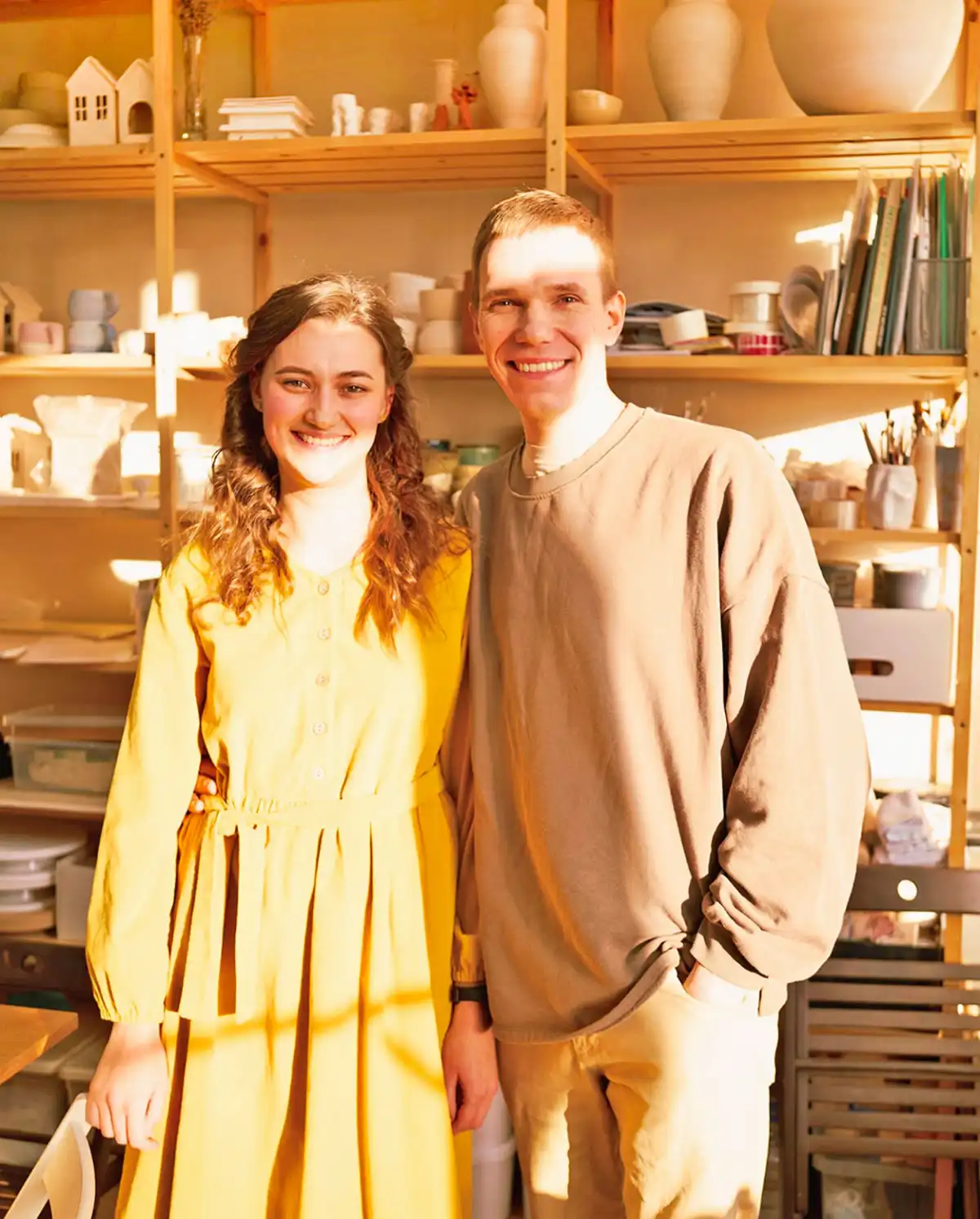 В собственной мастерской Мария и Никита воплощают в жизнь свои креативные идеи.