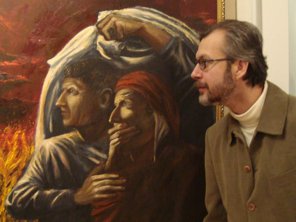 Вергилий, Данте (картина боровичского художника Богдана Терентьева) и душевно к ним расположенный Андрей Игнатьев