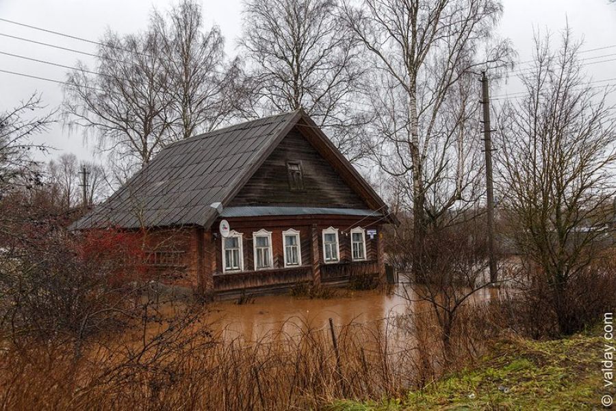 Из-за дождей затопило валдайское село Яжелбицы