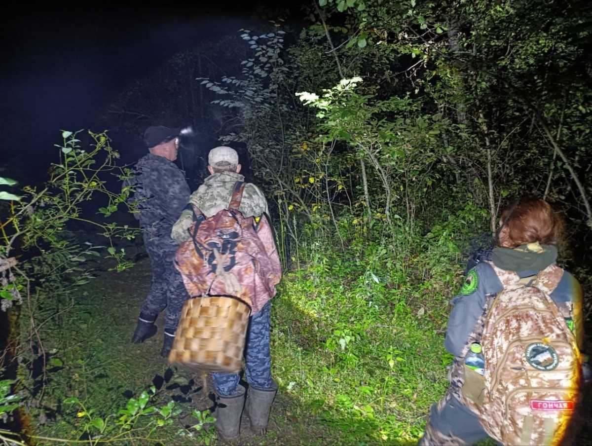 Группе пришлось перейти реку вброд и пробираться через плотные заросли кустов и бурелом.