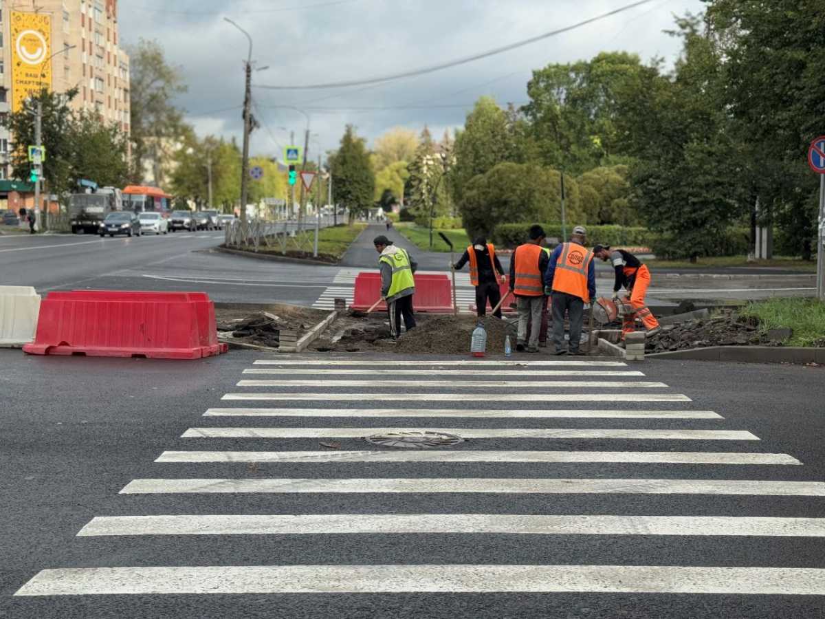 После завершения строительных работ на улице проведут благоустройство и озеленение газонов вдоль тро