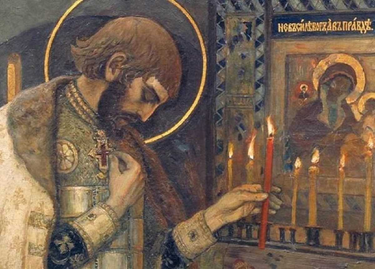 Фрагмент картины Михаила Нестерова «Князь Александр Невский»