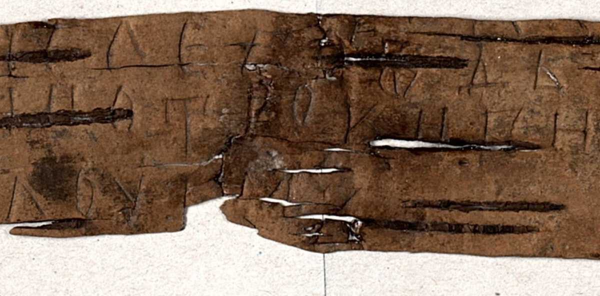 Берестяную грамоту №855 нашли в Великом Новгороде на Троицком раскопе в слоях XII века.