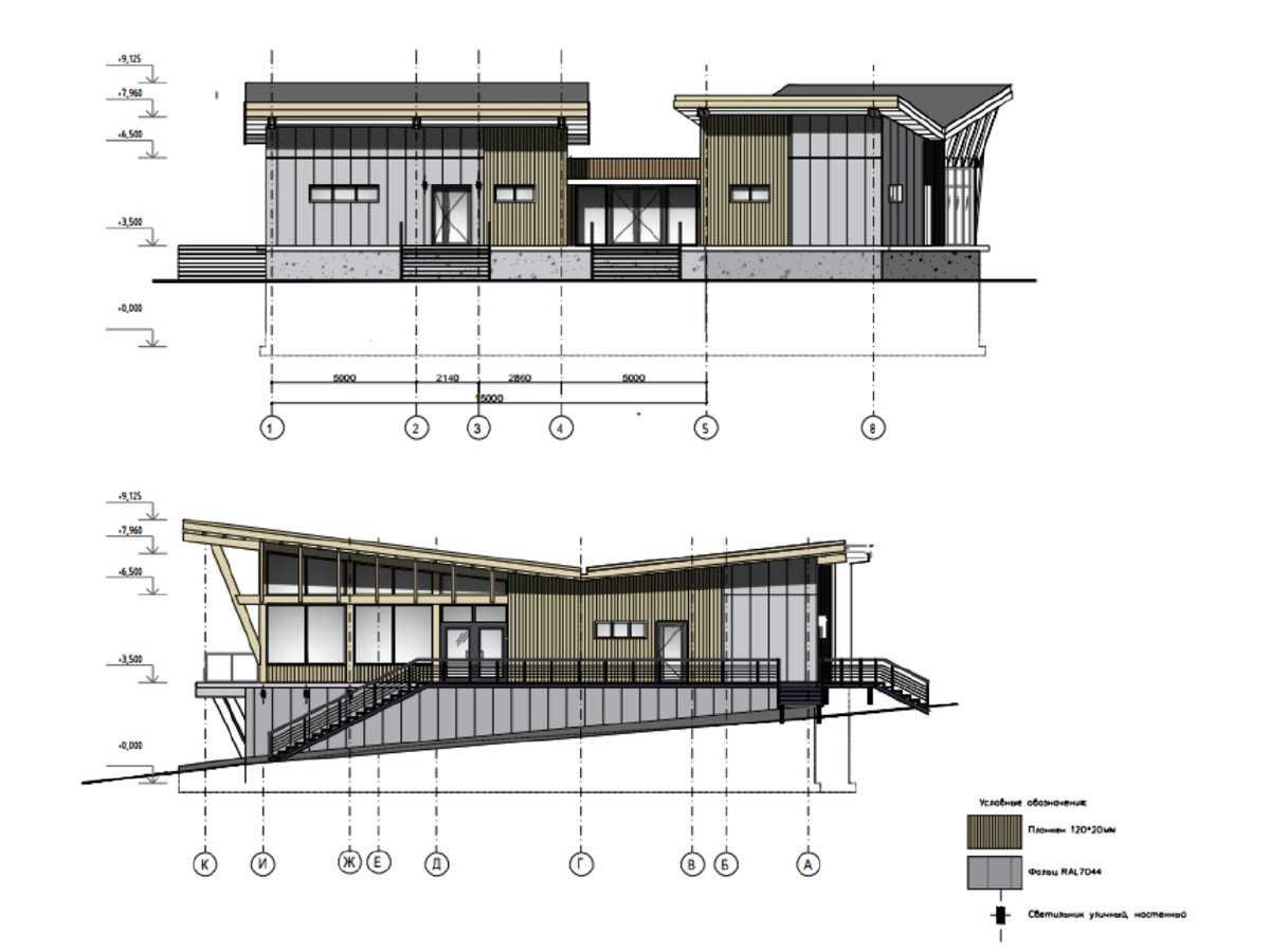 Главное здание гостиничного комплекса будет включать центральную двухэтажную часть общественной зоны.