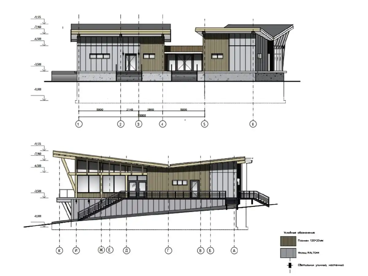 Главное здание гостиничного комплекса будет включать центральную двухэтажную часть общественной зоны.