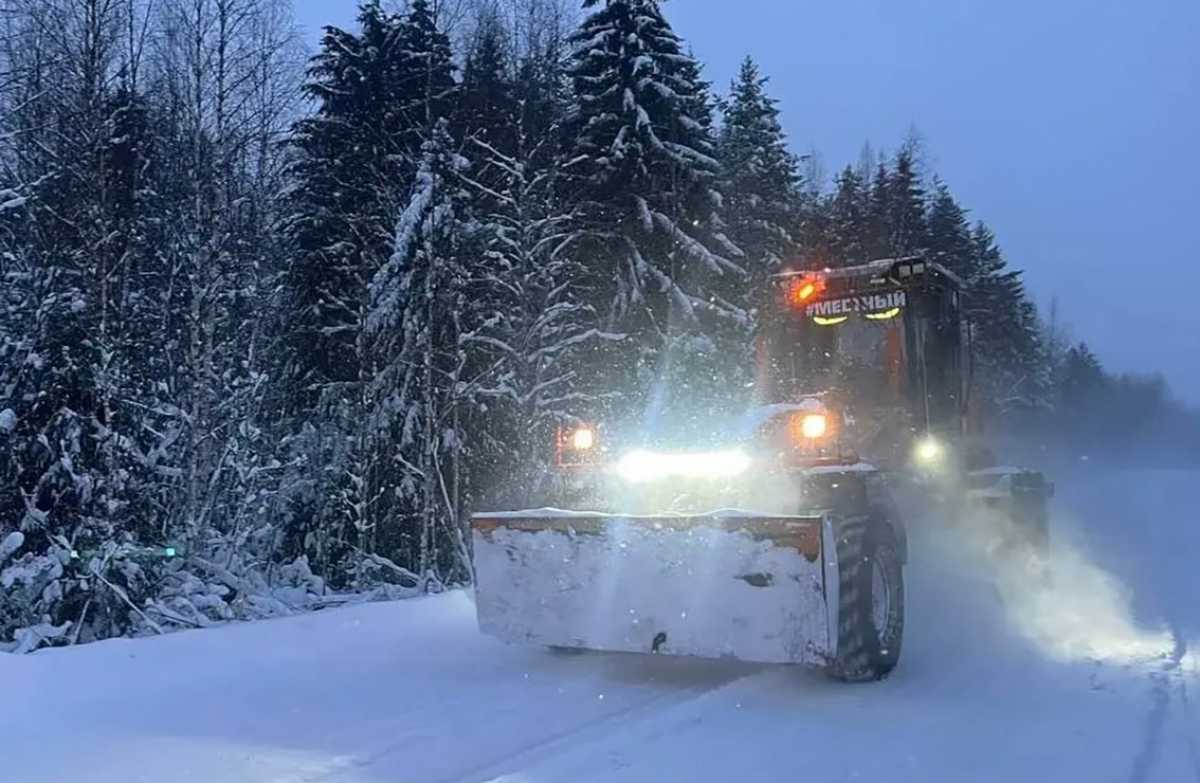 В Новгородской области дорожные службы работают круглосуточно из-за непогоды