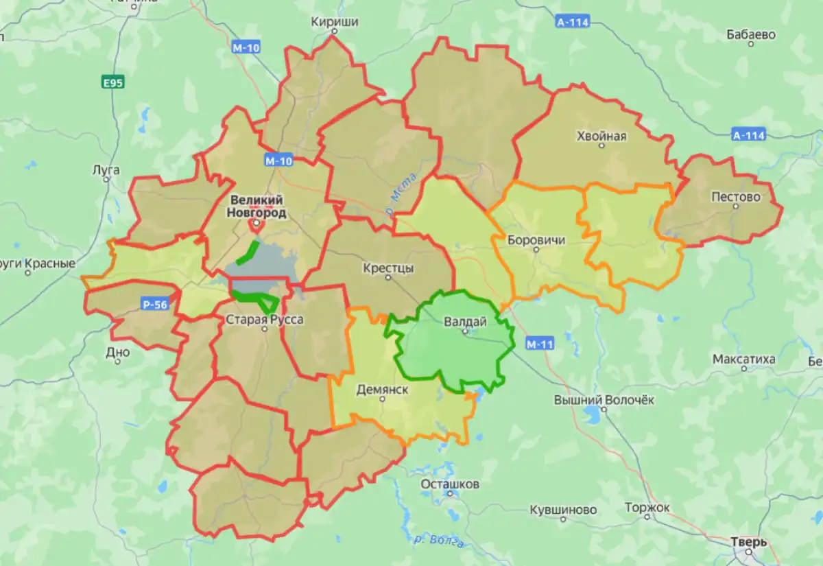 Актуальную информацию о запретах выхода на лёд можно узнать на интерактивной карте.