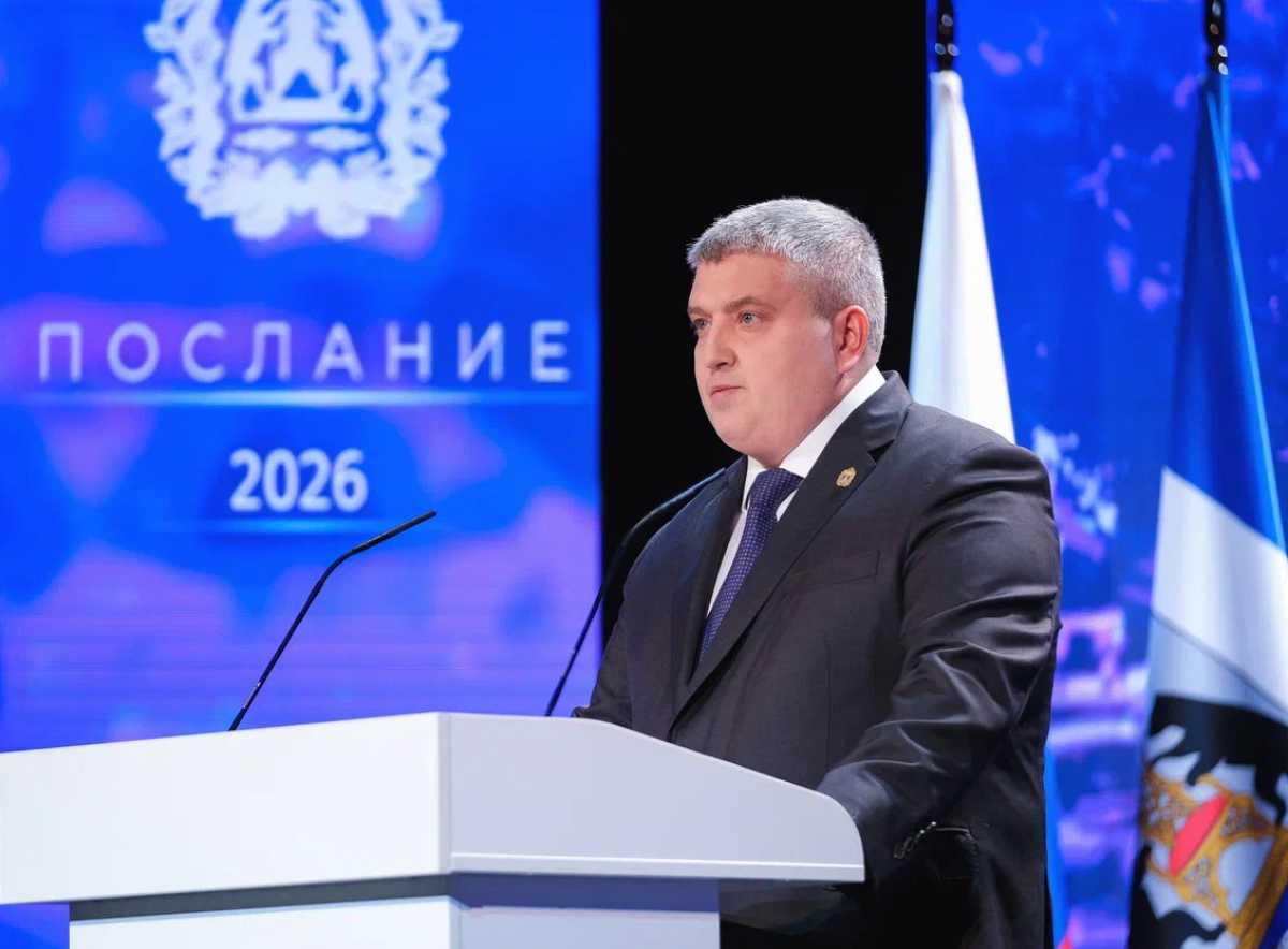 Александр Дронов выступает с первым посланием к облдуме после избрания губернатором Новгородской области.