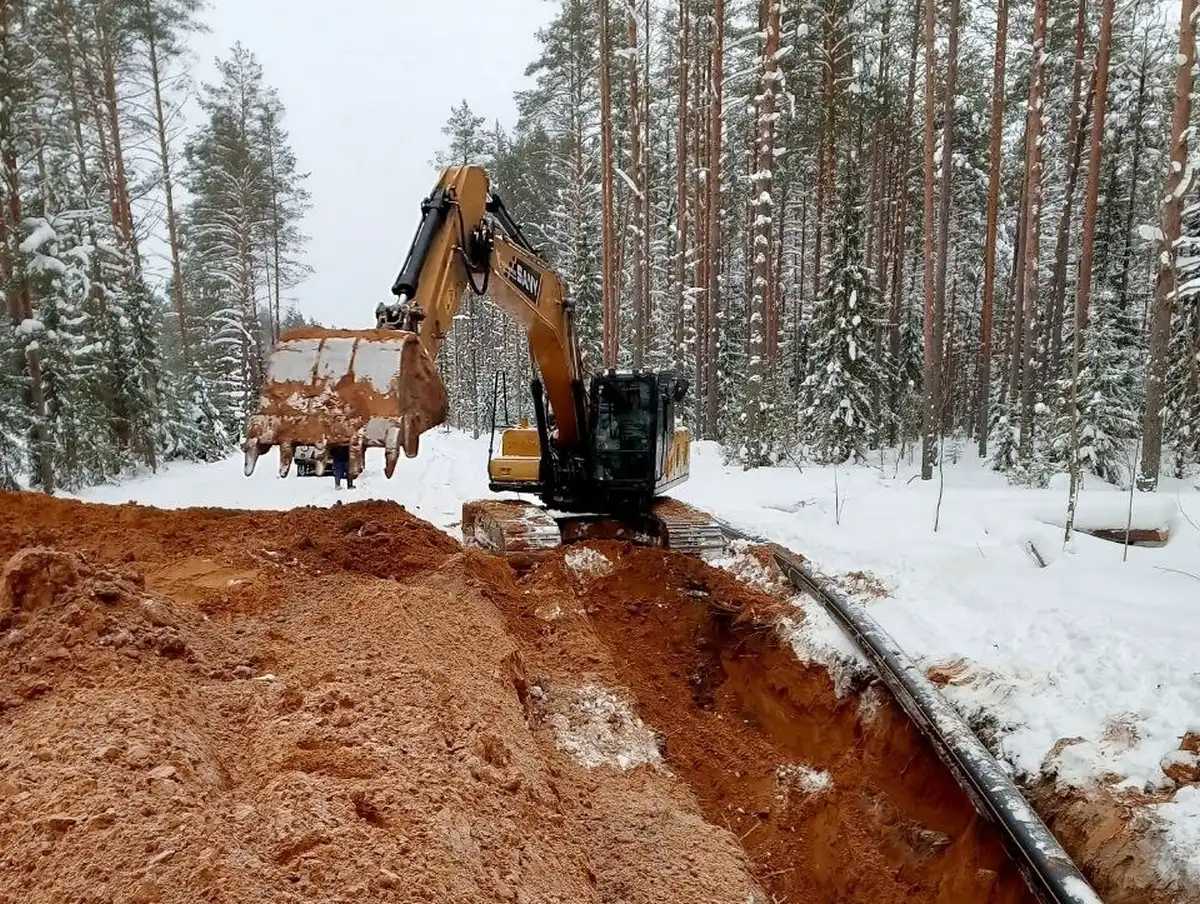 В Новгородской области идёт строительство газопровода от вологодской Устюжны до Пестова.