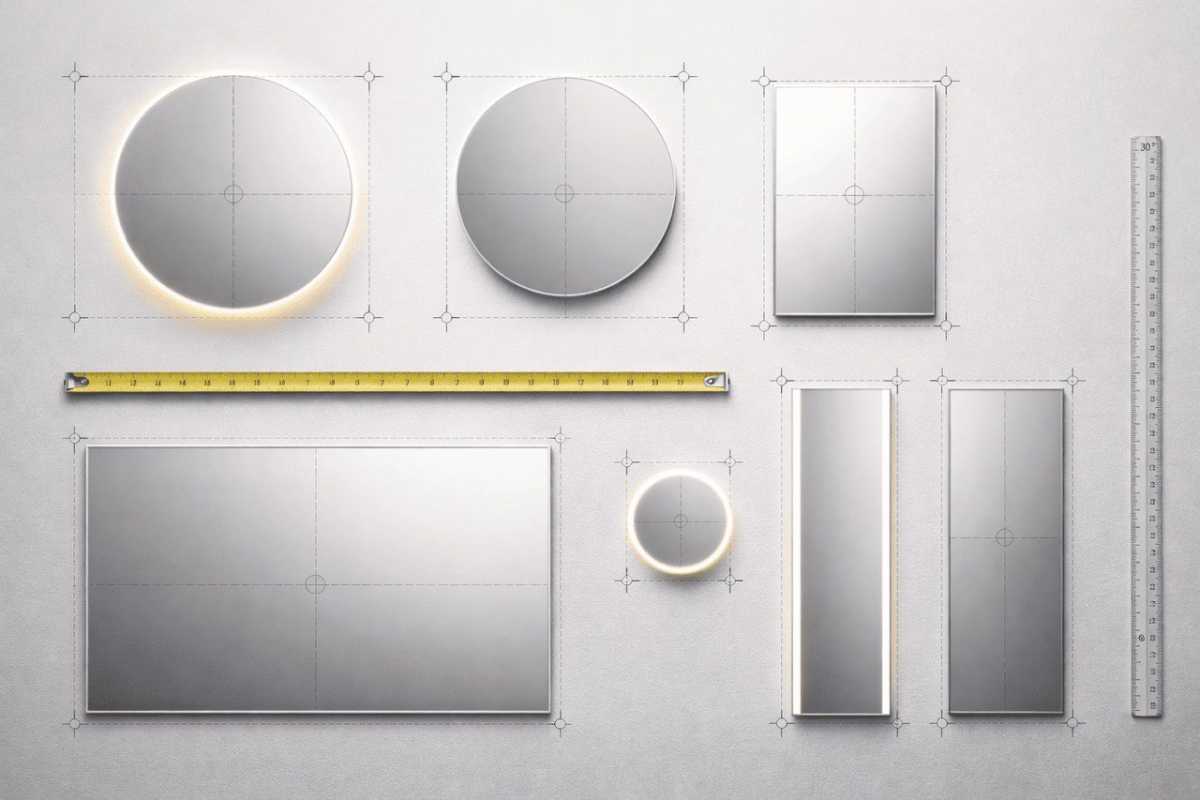 Как выбрать зеркало для ванной: размеры, форма и размещение