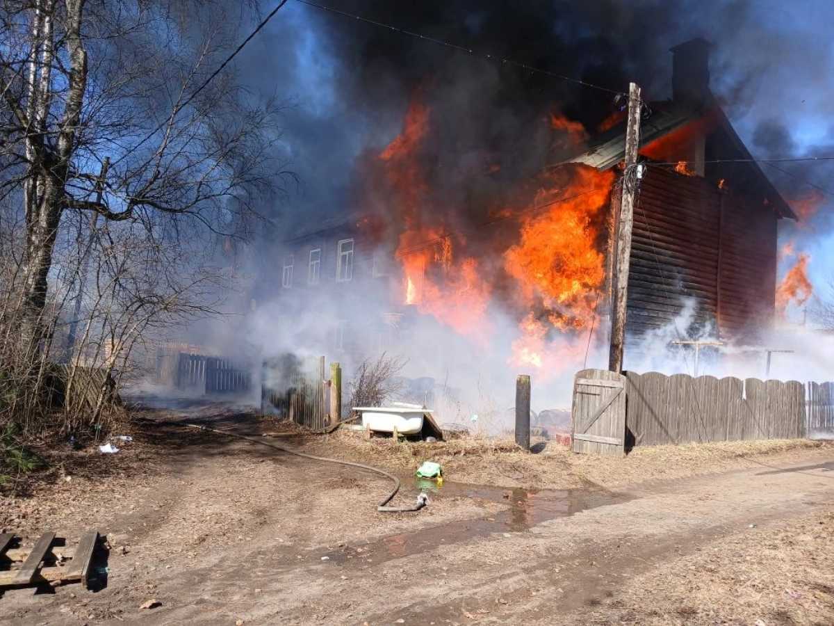 В огне погибла женщина, ещё двух пострадавших госпитализировали.