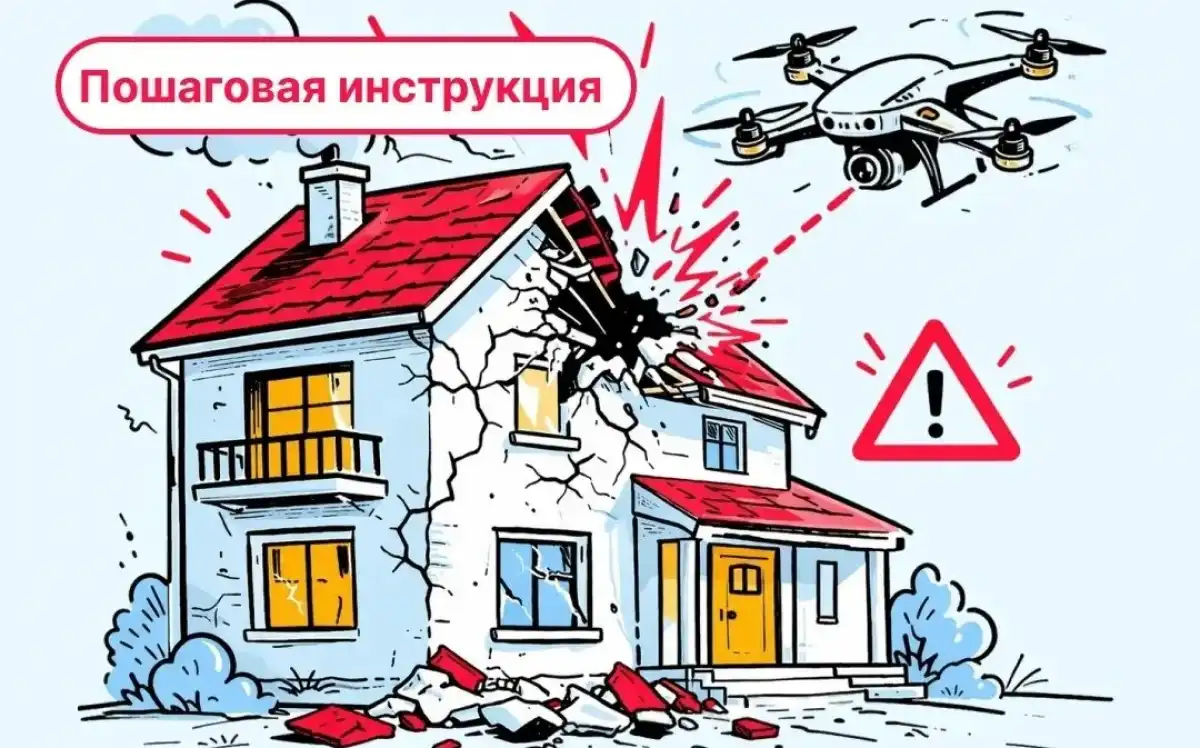 Чтобы зафиксировать ущерб, нанесённый падением БПЛА, нужно сделать фото и видео имущества с разных ракурсов до начала ремонта.