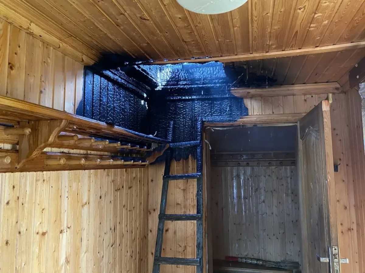В Валдайском округе в деревне Ватцы на улице Васильева горела баня.