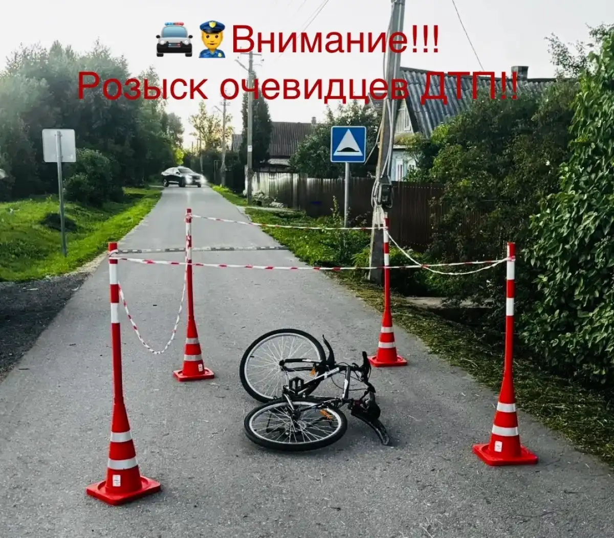 В деревне Трубичино неустановленный водитель совершил наезд на мальчика-велосипедиста.