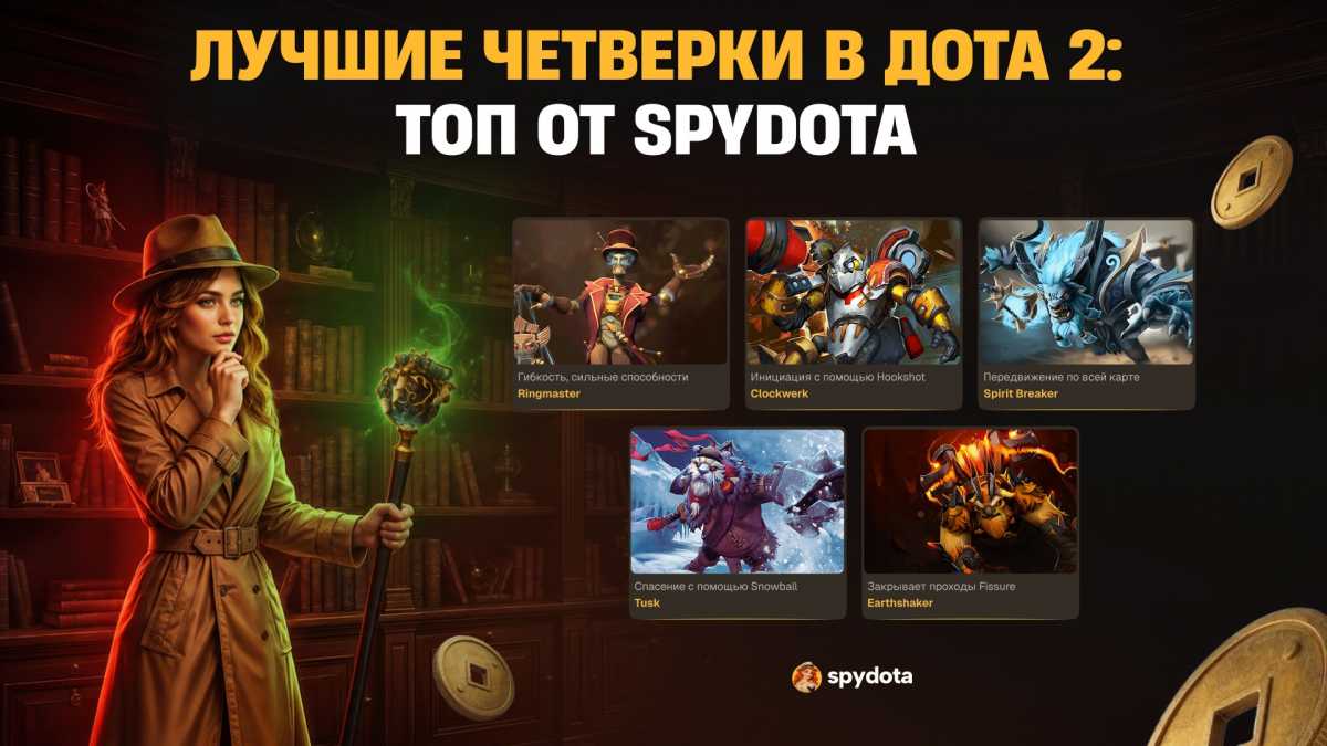 Лучшие четверки в Дота 2: ТОП от SpyDota