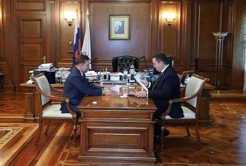 Андрей Никитин и Алексей Миллер обсудили вопросы сотрудничества региона и «Газпрома».