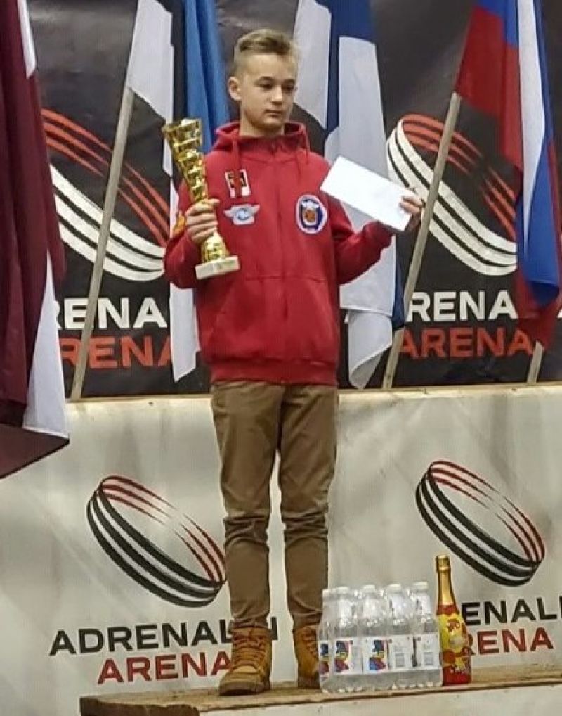 По итогам двух этапов боровичский гонщик уверенно занимает первое место в Adrenalin Arena Kids Cup-2020.