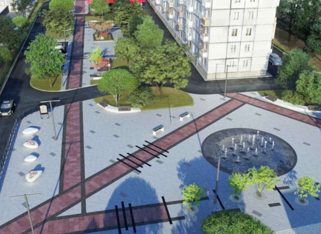 В Чудове в 2021 году по проекту благоустройства площади появится 16-струйный сухой фонтан