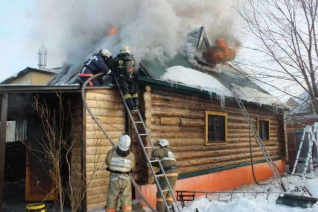 Пожар в деревне Большая Козона