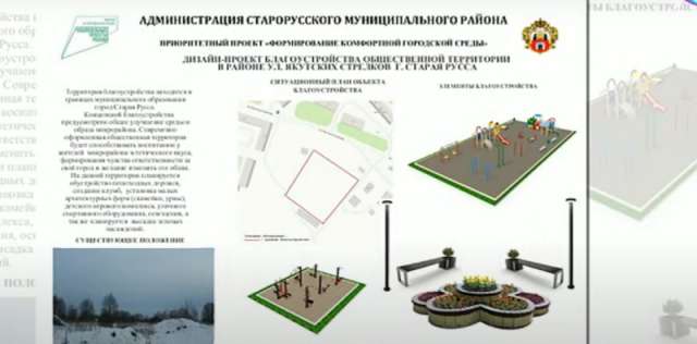 В Старой Руссе на благоустройство в рамках программы «Формирование комфортной городской среды» претендуют четыре общественные территории.