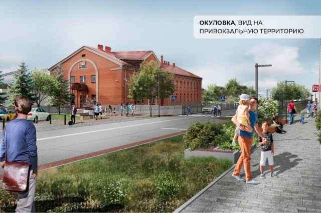 На улице Ленина в Окуловке располагаются железнодорожный вокзал, автостанция, магазины, здание бывшего купеческого клуба.