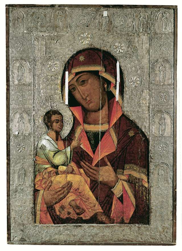 Икона «Богоматерь Корсунская» в серебряном окладе находилась в Софийского соборе.