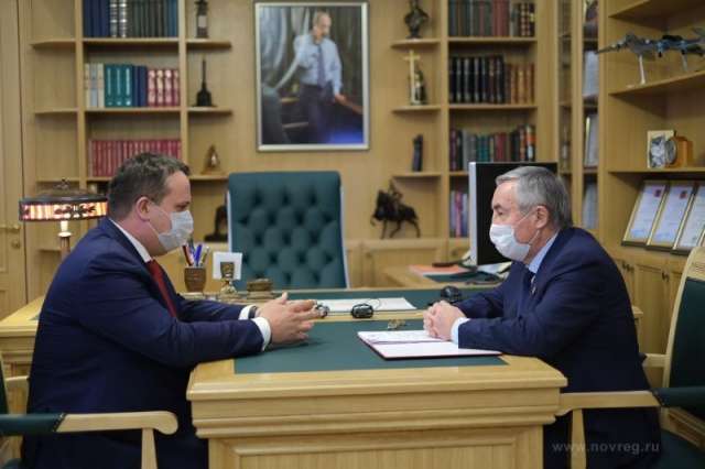Состоялась рабочая встреча губернатора Андрея Никитина и председателя областной Думы Юрия Бобрышева.