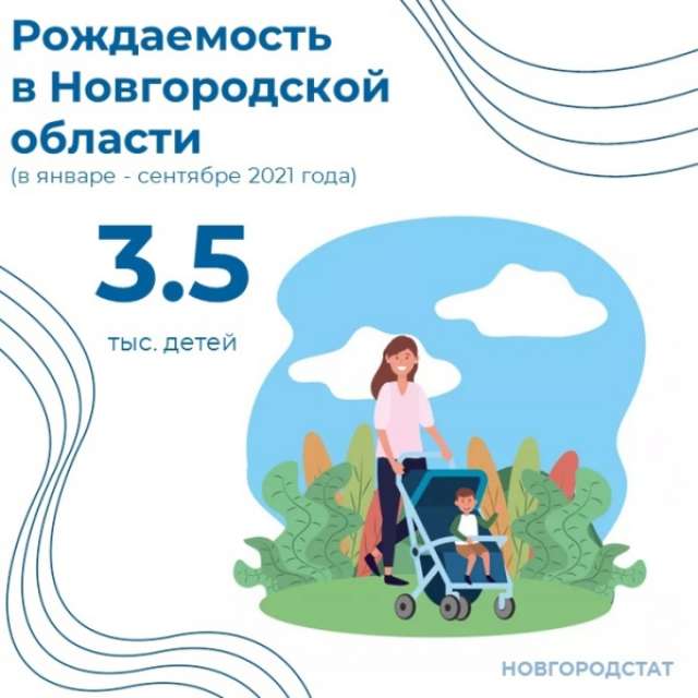 Первенцами в новгородских семьях стали 1112 младенцев.