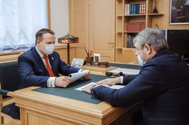 На встрече Андрей Никитин и Андрей Белов также обсудили выполнение плана-графика догазификации