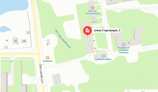 Пешеходный переход будет находиться на участке от улицы Песчаной до существующей застройки на улице Студгородок.