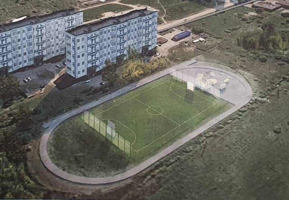 Это визуализация того, как будет выглядеть стадион в Чечулине.