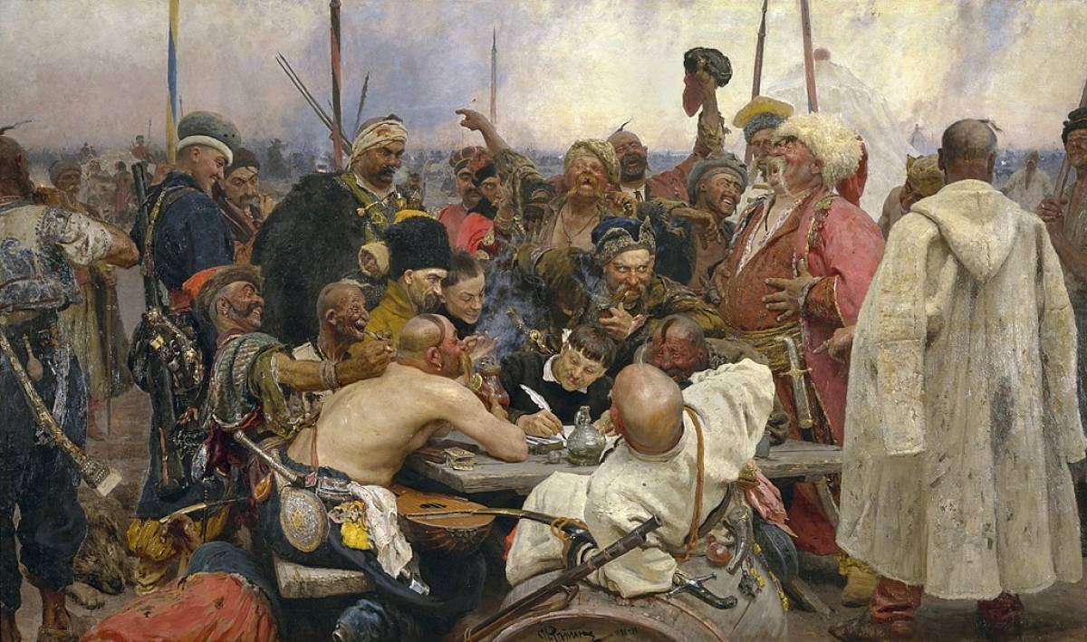 О письмо запорожцев турецкому султану многие знают благодаря картине Ильи Репина «Запорожцы».