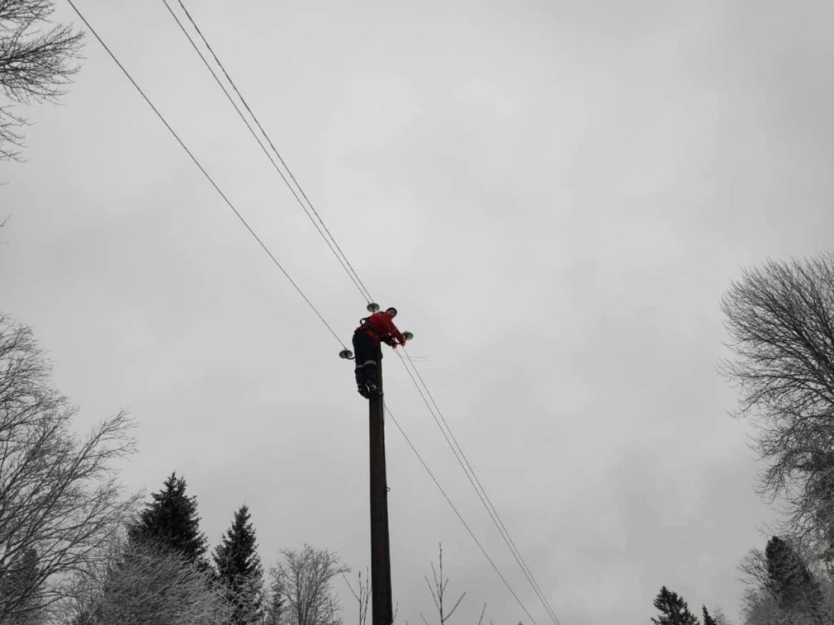 Из-за сильного снегопада в Новгородской области произошло отключение электроэнергии в нескольких районах.