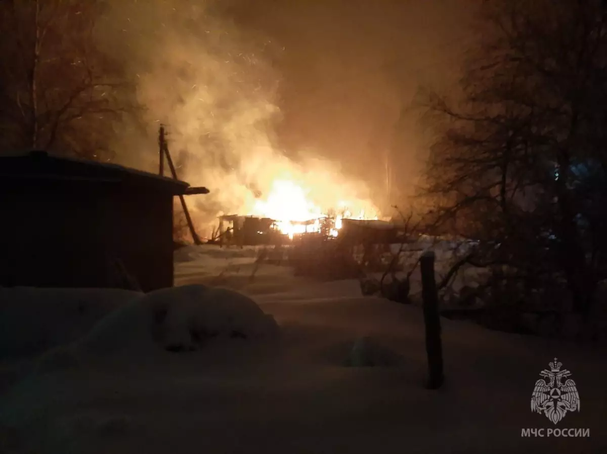Дом в Лазарицах полностью сгорел.