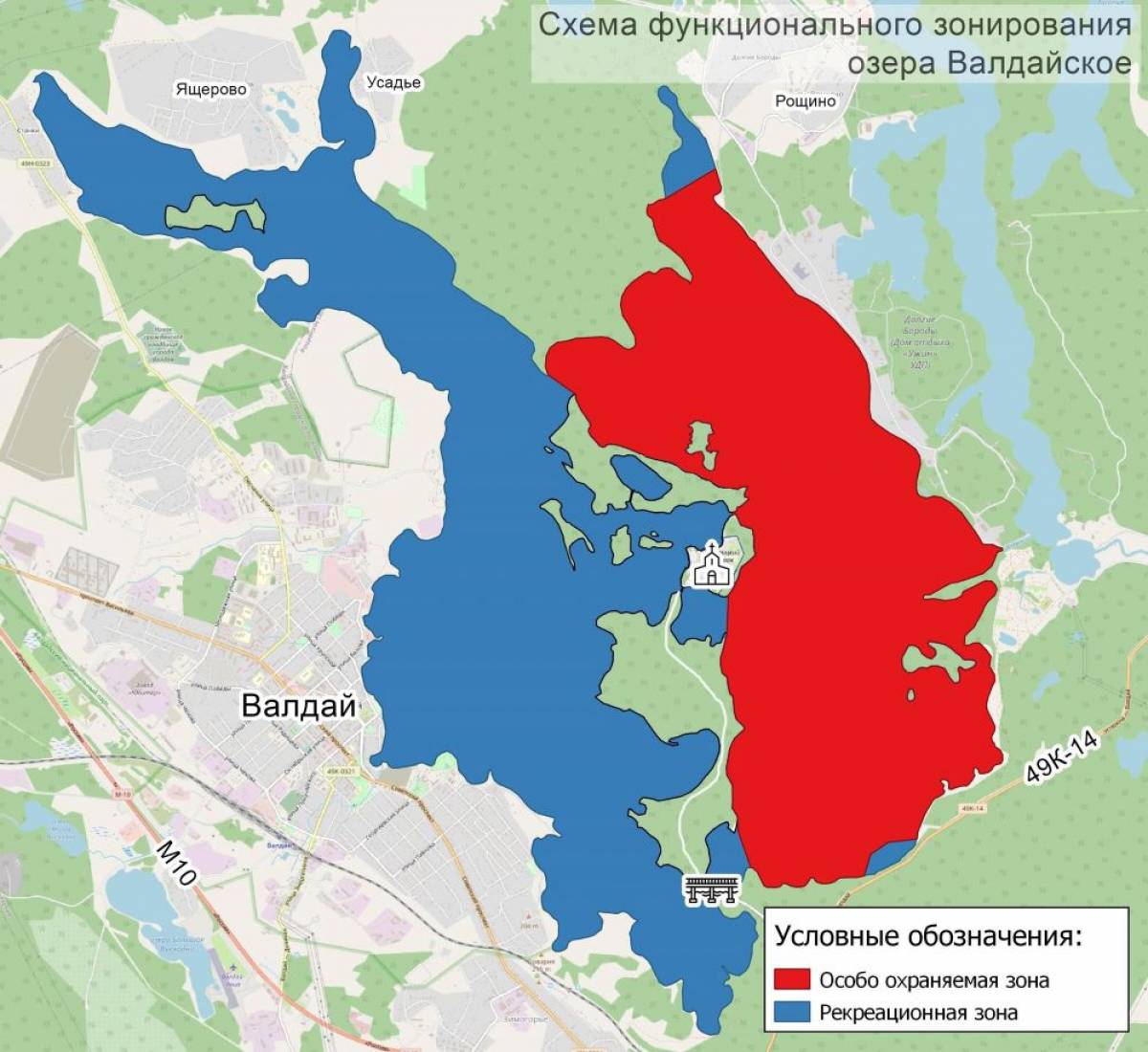Озеро Валдай на карте России - информация, фото, отзывы