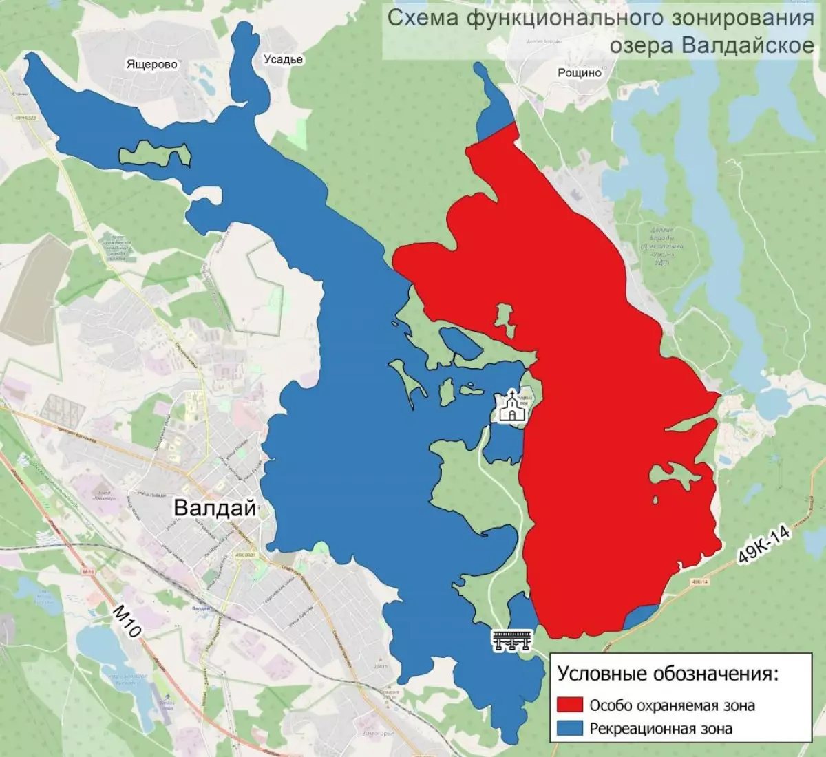 Валдайское озеро на карте - информация и особенности