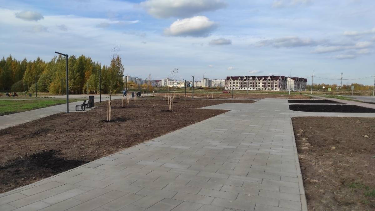 Парк «Березовая роща» в Псковском микрорайоне благоустраивается по программе ФКГС.