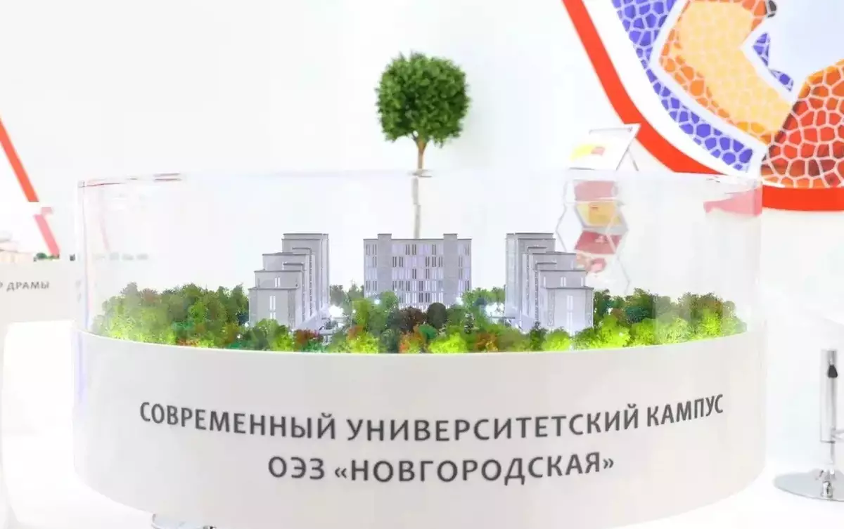 Кампус Новгородского университета будет состоять из пяти разноэтажных жилых корпусов и многофункционального центра.