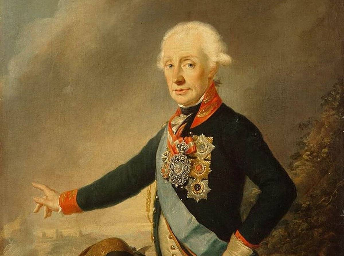 Портрет Александра Суворова, сделанный Йозефом Крейцингером в 1799 году.