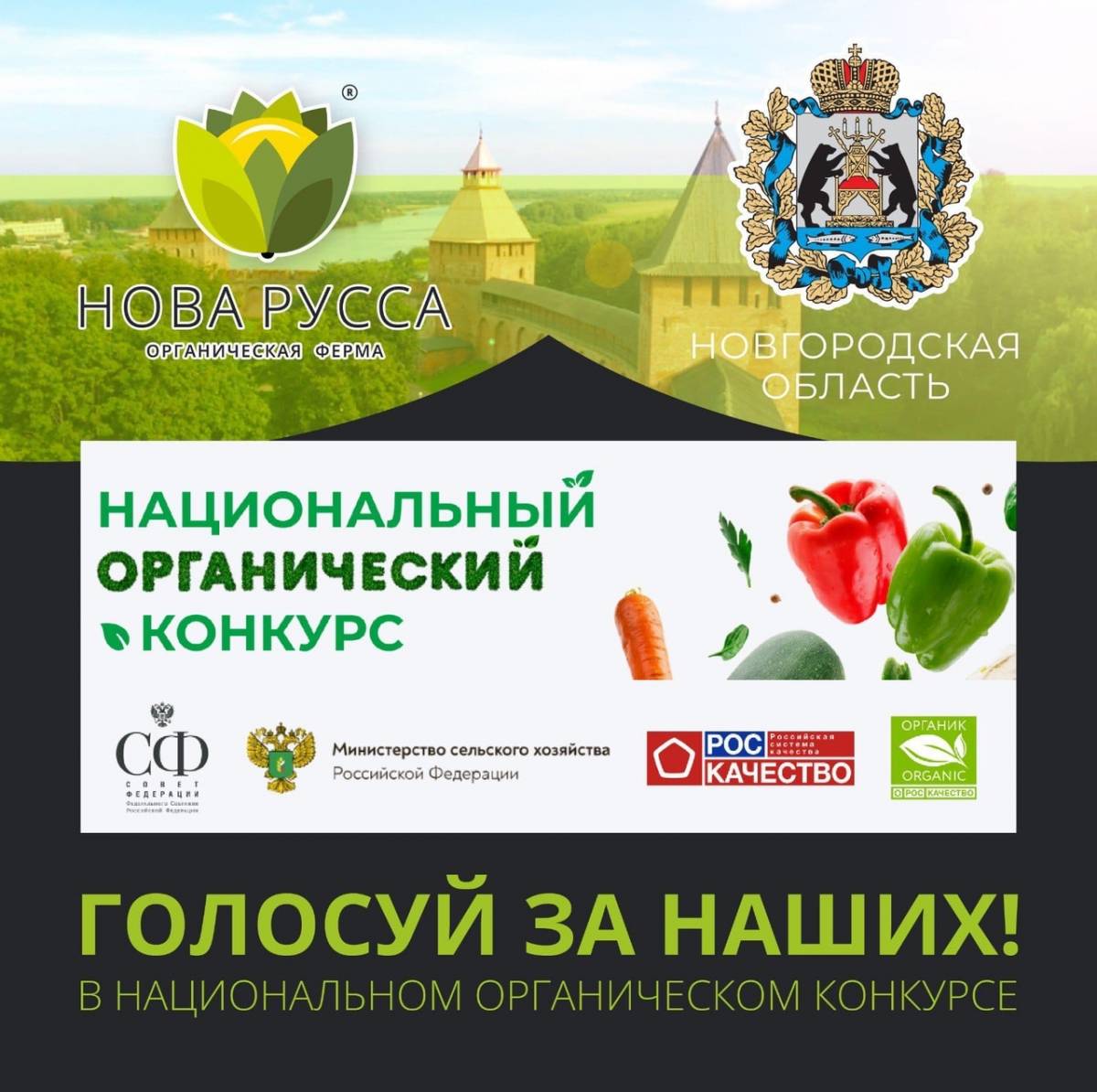 Новгородский бренд участвует в престижном национальном органическом конкурсе
