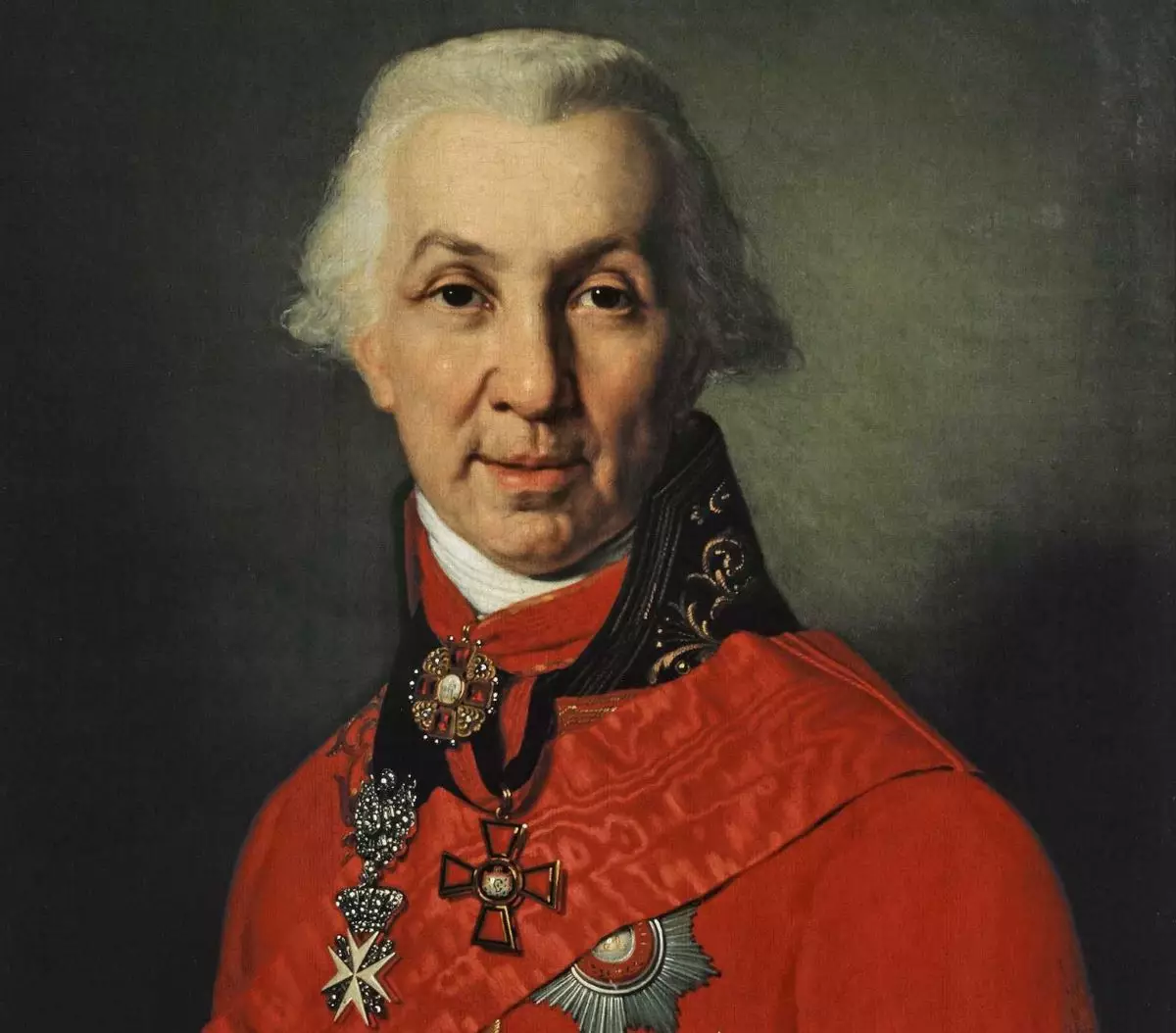 Таким поэт получился на портрете, написанным Владимиром Боровиковским в 1811 году.