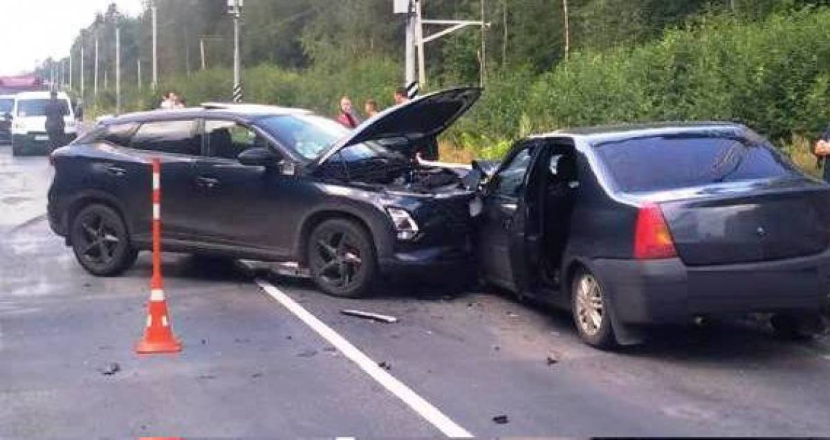 На дороге столкнулись два легковых автомобиля «Омода» и «Рено Логан».